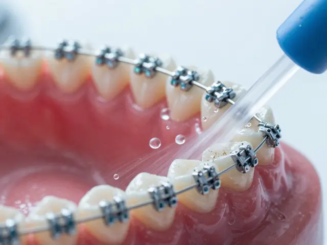 Jak správně používat ústní sprchu: Průvodce pro nositele fixních rovnátka