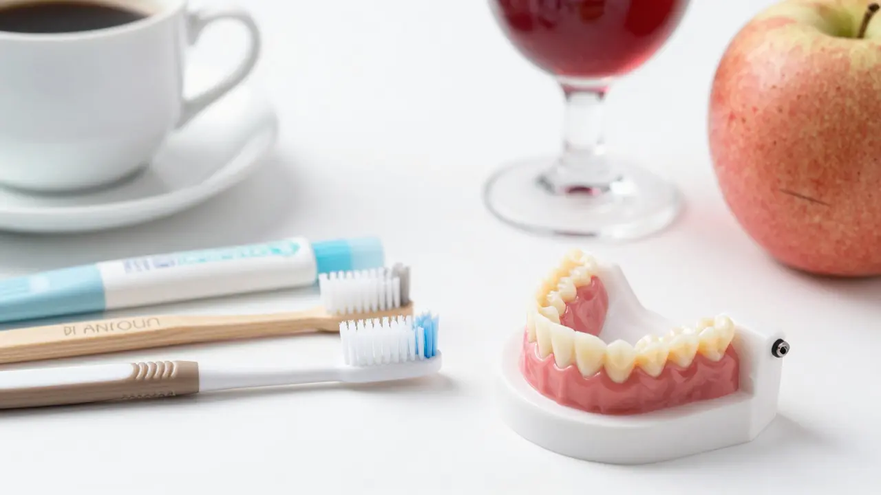 Hygienické potřeby a rizika zabarvení keramických rovnátek