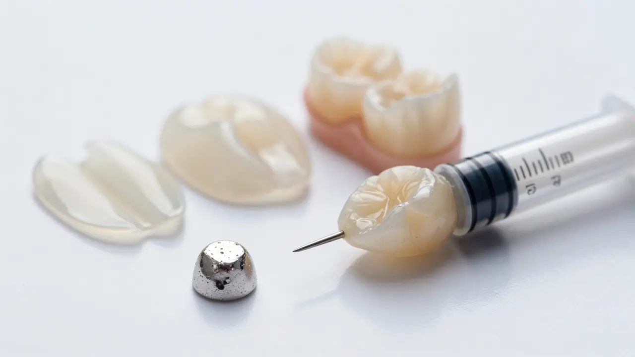 Přehled zubních materiálů: amalgám, kompozit a keramika